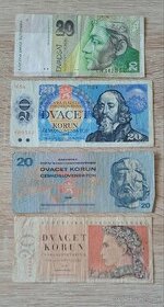 Bankovky 20 korunáčky