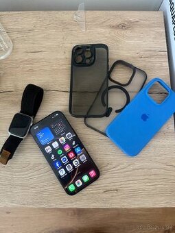 Apple iPhone 16 pro 128gb space black +apple watch 7