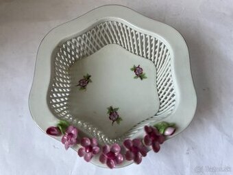 Herend krasny kosik prerezavany s 3 d ruzami - 1