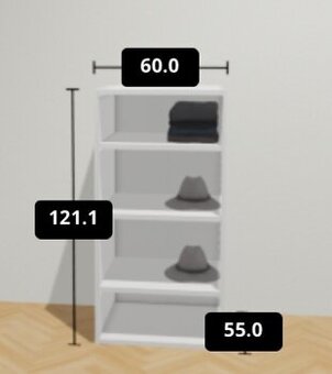 Predám rám skrine zn Ikea- Platsa 120x60x55 v bielej farbe