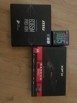 i5-9400F/MSI B360M PRO-VDH/XFX RX 580 8GB komplet set