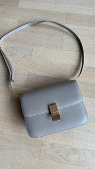 Kozena taupe-bezova kabelka crossbody/na rameno