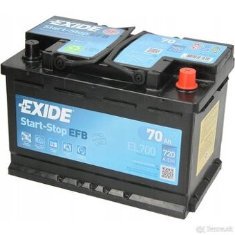 Batéria Exide Start-Stop EFB 12V 70Ah 720A EL700