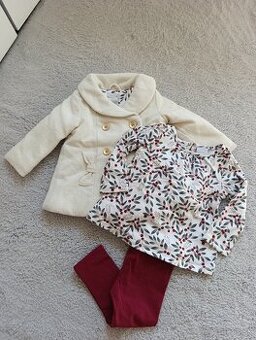 Jesenný kabátik, tričko a legíny 80 (9-12m)