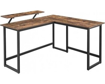 Rohový písací stôl VASAGLE Max L (hnedý)