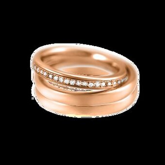 Obrúčka v ružovom zlate s diamantmi