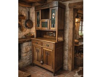 Starožitný celodubový príborník