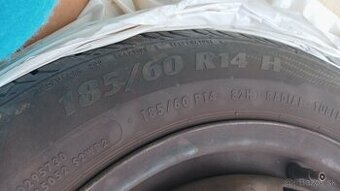 Predám letné pneu 185/60 R14, a disky 5x100 R14