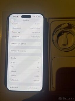 Iphone 15 Pro Max 256gb biely