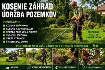 Kosenie záhrad,údržba pozemkov