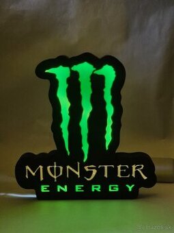 Monster energy drink svietiace logo
