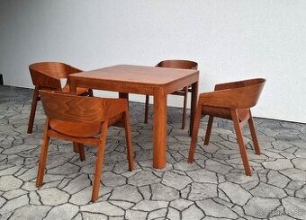 Jídelní sestava TON MERANO - 4x kreslo + stůl