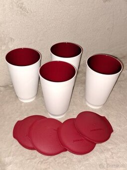 Tupperware poháre s viečkom 4x450ml