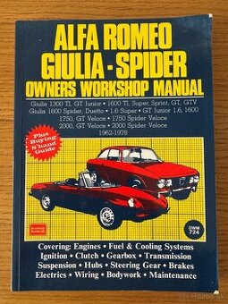 ALFA ROMEO GT GTV GIULIA SPIDER originální montážní manual