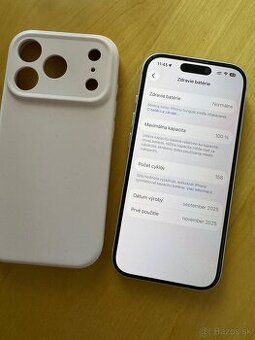 iPhone 17 Pro 256 GB Silver | 100 % batéria |