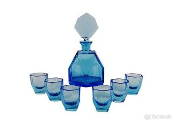 art deco likérová súprava Moser 2