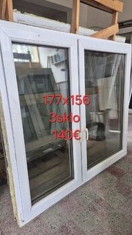 Plastové okno 3sklo 177x156