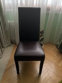 Tmavohnede drevene stolicky. - 1