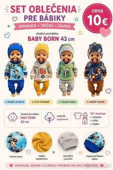 oblečenie pre baby born 43 cm - chlapček