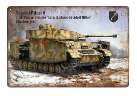 plechová cedule - Panzer IV Ausf G - Charkow, 1943 - 1