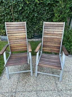 Záhradný jedálenský set (Teak a hliník)