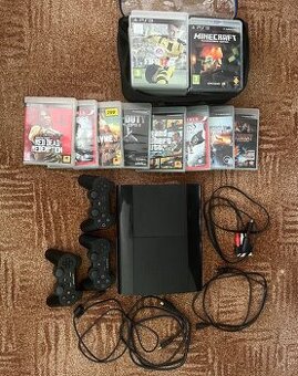 Predám - hernú konzolu Sony PS3 Playstation 3 Slim 500g
