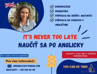 It's Never Too Late Naučiť Sa Po Anglicky