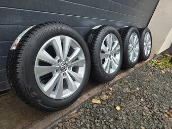 Alu Volkswagen 5x112 16"+Nové Zimné Bridgestone 205/55 R16