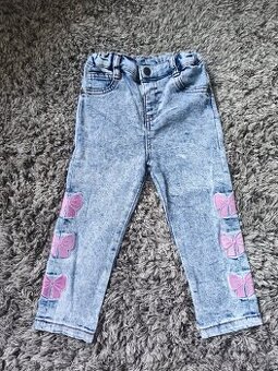 Dievčenská džínsy,92, mašličky