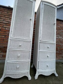 Velké ratanové vintage skrinky