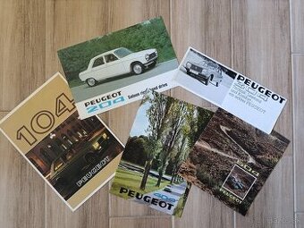 Prospekty Peugeot a Simca 50.-90. léta.