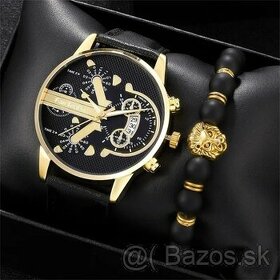 Zlaté pánske hodinky s náramkom/ pánske zlaté hodinky - 1