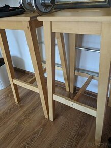 Barové stoličky IKEA, drevo REZERVOVANÉ - 1