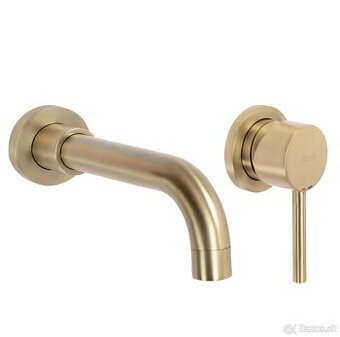 Podomietková umývadlová batéria Rea Lungo Brush Gold