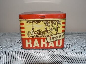 Retro dóza od kakaa / Plechová krabička