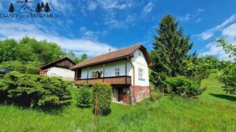 Chalúpka, polosamota, 1,9 ha pozemok, výhľad na Nízke Tatry