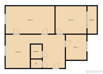 3-izbový byt na predaj, 67m2, balkón a VÝBORNÁ CENA