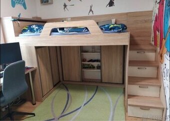 Vyvýšená posteľ 90x200