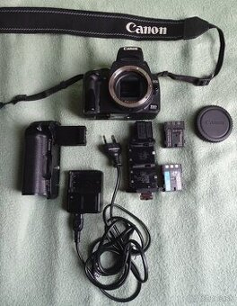 Predám dig. zrkadlovku CANON EOS 350D s bat. grip a nab