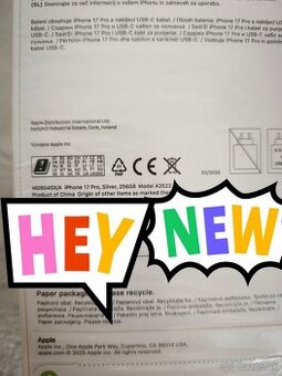 Predám Apple iPhone 17 Pro 256GB Silver