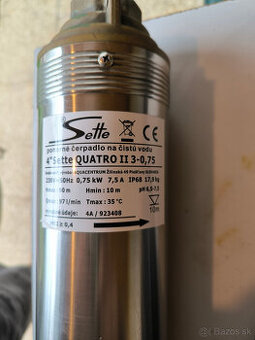 CST SETTE 4" QUATRO II 3/ 0,75 230V + box, 90m, 97l/min