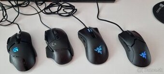 Herné myšky: Logitech, Razer (20€)