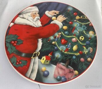 Obrovska vianocna talianska tacka  misa az 32,5 cm mikulas v