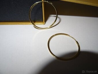 Zánovní (nové) zlaté náušnice kruhy