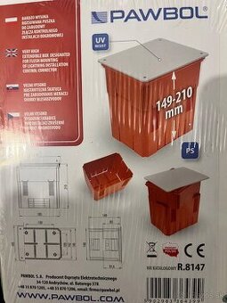 Krabica pre konektor bleskozvodu nastaviteľná pod omietku