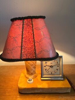 Nočná lampa andezit s budíkom Prim