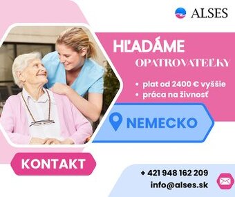 Opatrovanie v Nemecku na živnosť, plat od 2400 €
