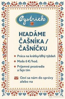 Prijimeme čašníčku