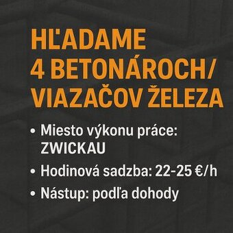Betonári/viazači železa