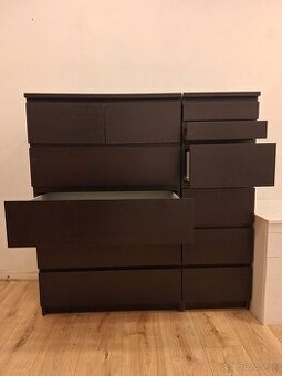 Dyhovana cierna suflikova komoda IKEA